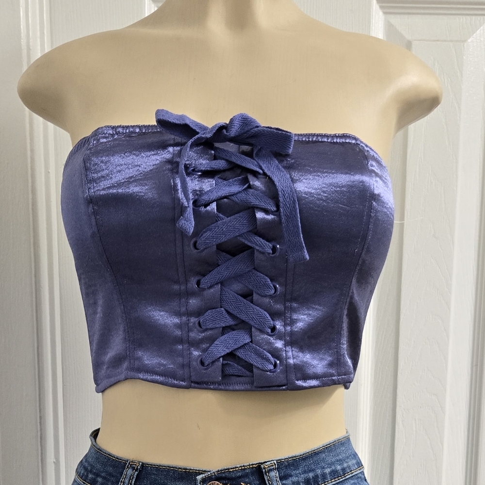 Noise Blue Crop Top